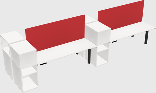 Shared electric desk + cabinet