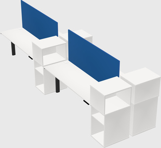 Shared electric desk + cabinet