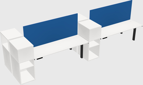 Shared electric desk + cabinet