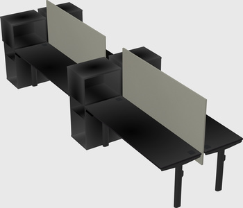 Shared electric desk + cabinet