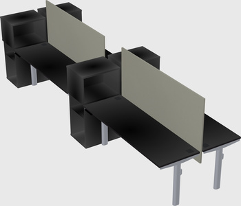 Shared electric desk + cabinet