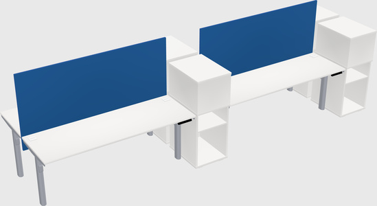 Shared electric desk + cabinet