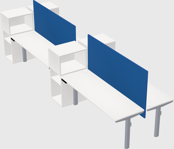 Shared electric desk + cabinet