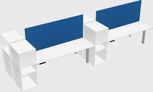 Shared electric desk + cabinet