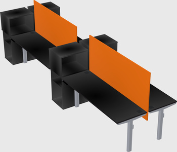Shared electric desk + cabinet