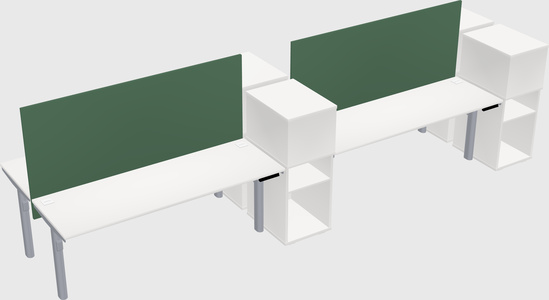 Shared electric desk + cabinet