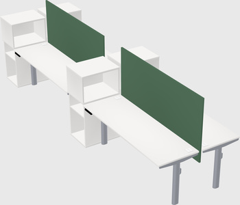 Shared electric desk + cabinet