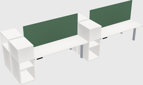 Shared electric desk + cabinet