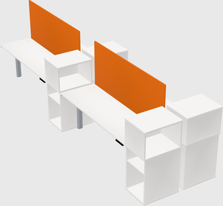 Shared electric desk + cabinet
