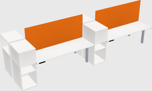 Shared electric desk + cabinet