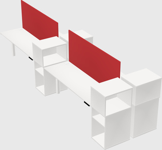 Shared electric desk + cabinet