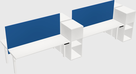 Shared electric desk + cabinet