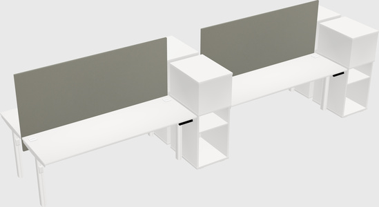 Shared electric desk + cabinet