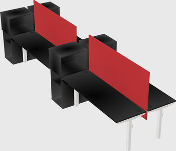 Shared electric desk + cabinet