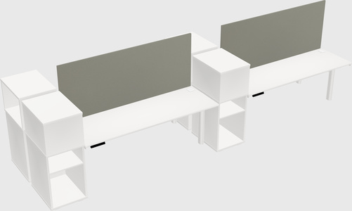 Shared electric desk + cabinet