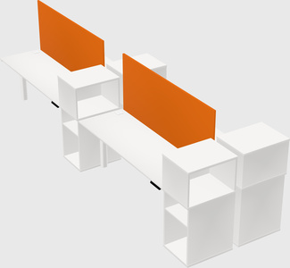 Shared electric desk + cabinet
