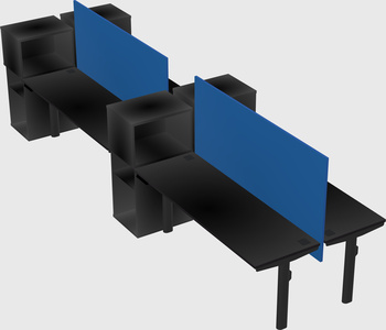Shared electric desk + cabinet