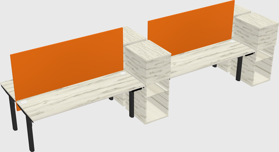 Shared electric desk + cabinet
