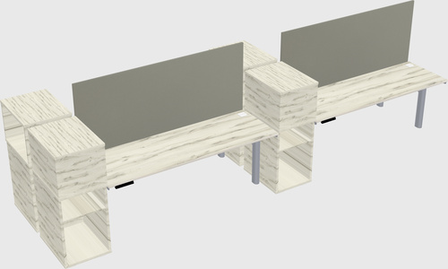 Shared electric desk + cabinet