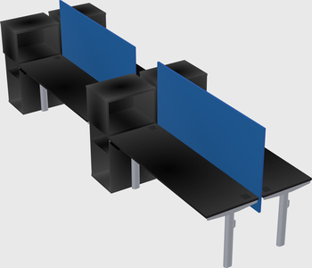 Shared electric desk + cabinet