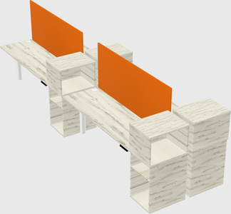 Shared electric desk + cabinet