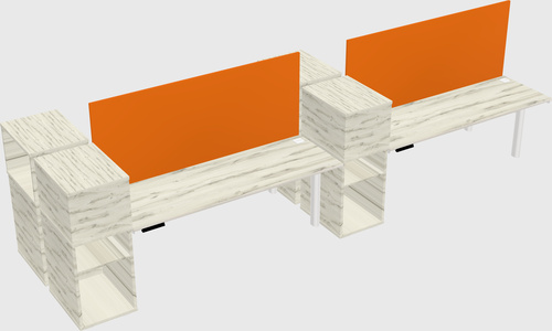 Shared electric desk + cabinet