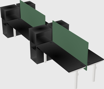Shared electric desk + cabinet