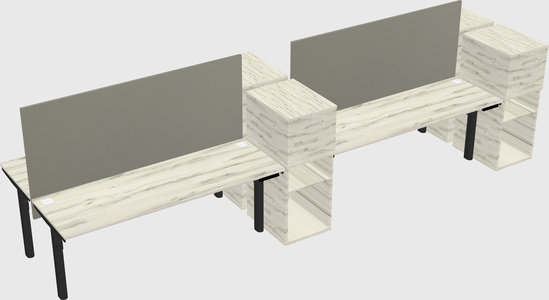Shared electric desk + cabinet
