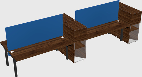 Shared electric desk + cabinet