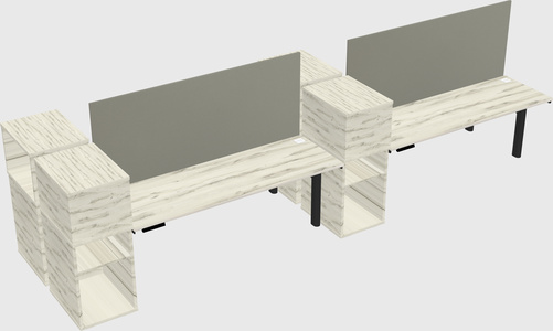 Shared electric desk + cabinet
