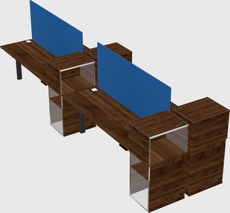 Shared electric desk + cabinet