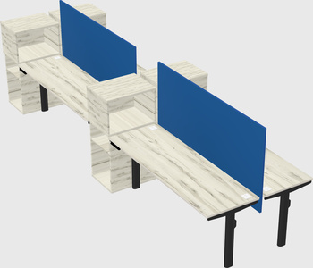 Shared electric desk + cabinet