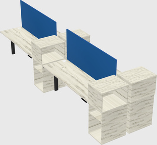 Shared electric desk + cabinet