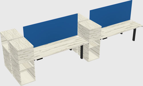 Shared electric desk + cabinet