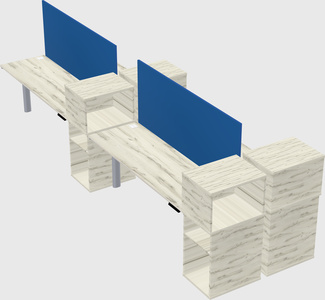 Shared electric desk + cabinet