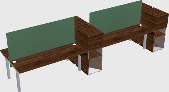 Shared electric desk + cabinet