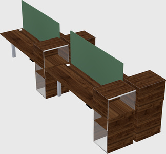 Shared electric desk + cabinet