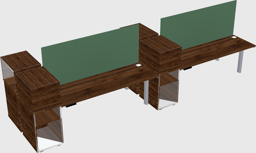 Shared electric desk + cabinet