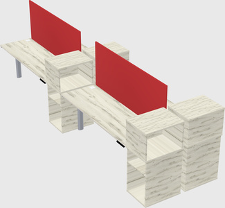 Shared electric desk + cabinet