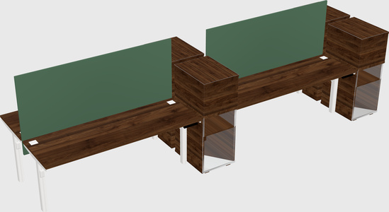 Shared electric desk + cabinet