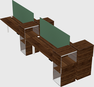 Shared electric desk + cabinet