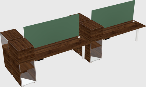 Shared electric desk + cabinet