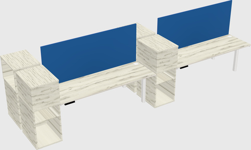 Shared electric desk + cabinet