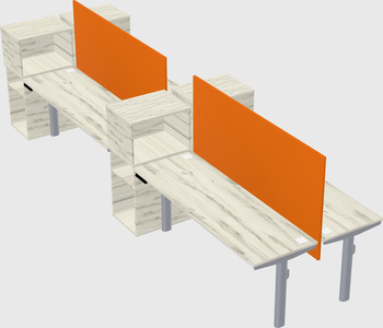 Shared electric desk + cabinet