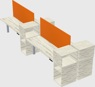 Shared electric desk + cabinet