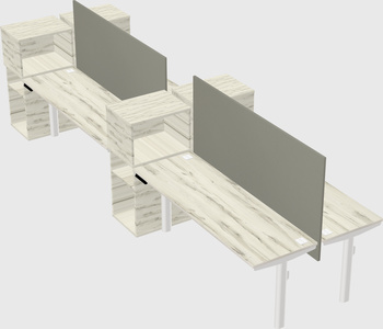 Shared electric desk + cabinet