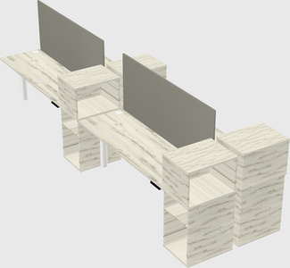 Shared electric desk + cabinet