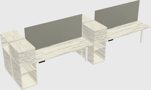 Shared electric desk + cabinet