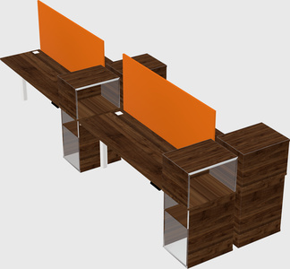 Shared electric desk + cabinet