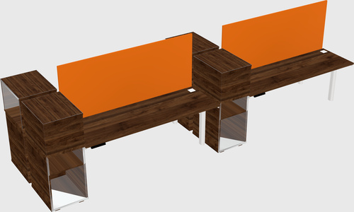 Shared electric desk + cabinet